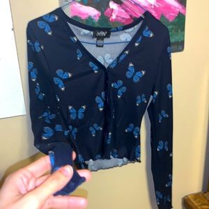 Blue Butterfly Shirt